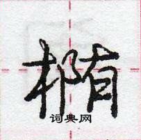 庞中华写的硬笔行书椭