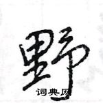 王旻写的硬笔行书野