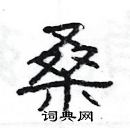 杨为国写的硬笔隶书桑