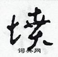 田青刚写的硬笔草书墳