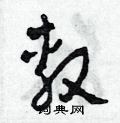 田青刚写的硬笔草书敷
