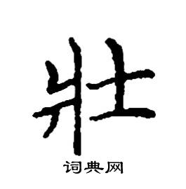 张树良写的硬笔楷书壯