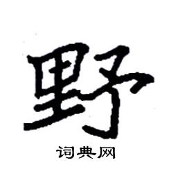 袁强写的硬笔楷书野
