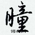 钱沛云写的硬笔行书瞳