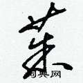 刘少英写的硬笔草书茱