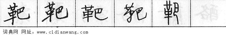 靶钢笔字典