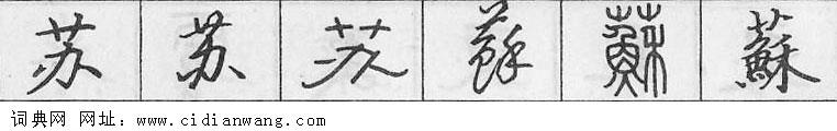 苏钢笔字典