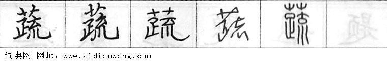 蔬钢笔字典