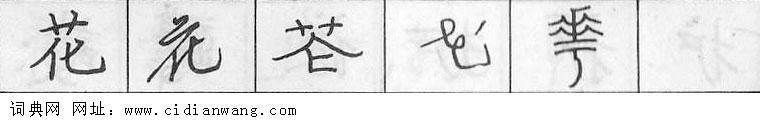 花钢笔字典