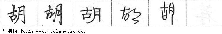 胡钢笔字典