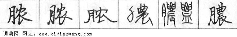 脓钢笔字典