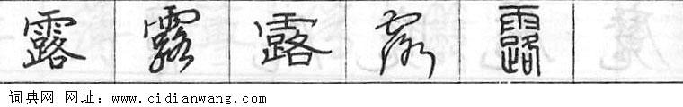 露钢笔字典