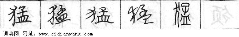 猛钢笔字典