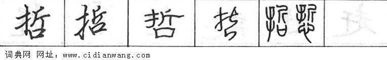 哲钢笔字典