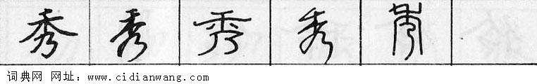 秀钢笔字典