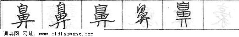 鼻钢笔字典