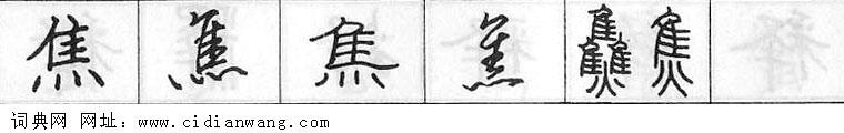 焦钢笔字典